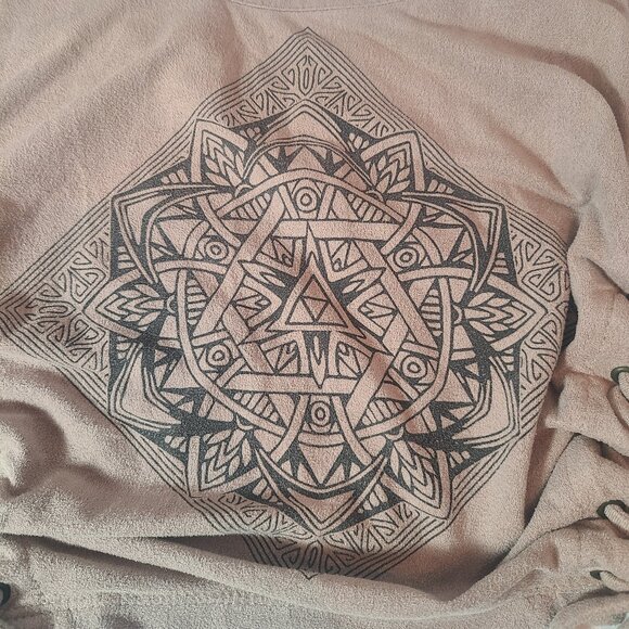 Kendall + Kylie Boho Side-Lace Crop Tank – Mandala Print – Size Small - Picture 5 of 11